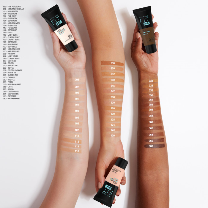 FIT ME! FOUNDATION MATTE+PORELESS 104-SOFT IVORY 30 ML