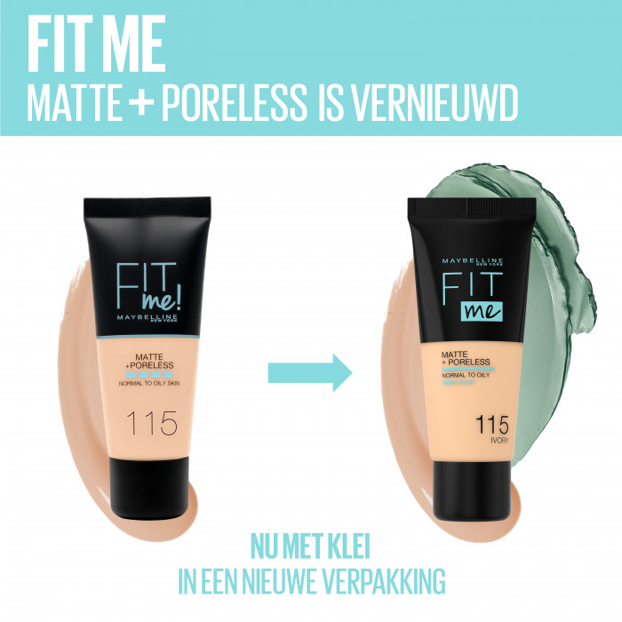 FIT ME! FOUNDATION MATTE+PORELESS 104-SOFT IVORY 30 ML