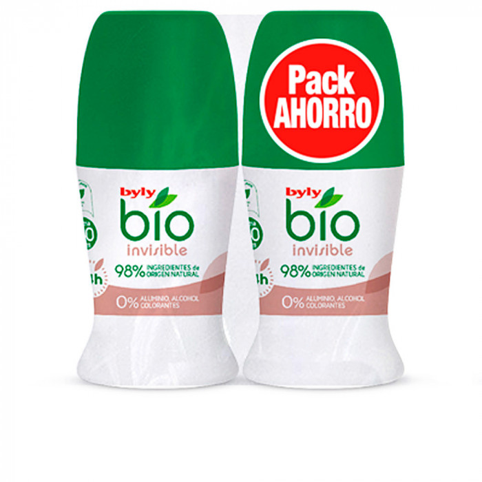 BIO NATURAL 0% INVISIBLE DEO ROLL-ON LOTE 2 PZ
