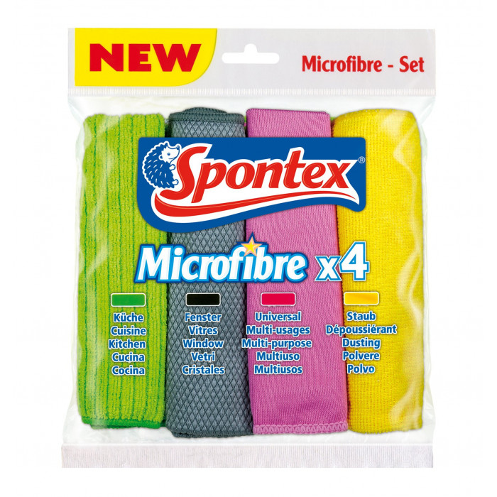 MICROFIBRA SPONTEX KIT 4