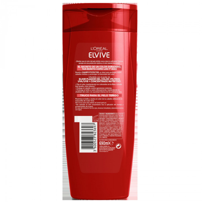 LOREAL PARIS ELVIVE COLOR VIVE CHAMPÚ PROTECTOR PARA EL PELO TEÑIDO 690ML