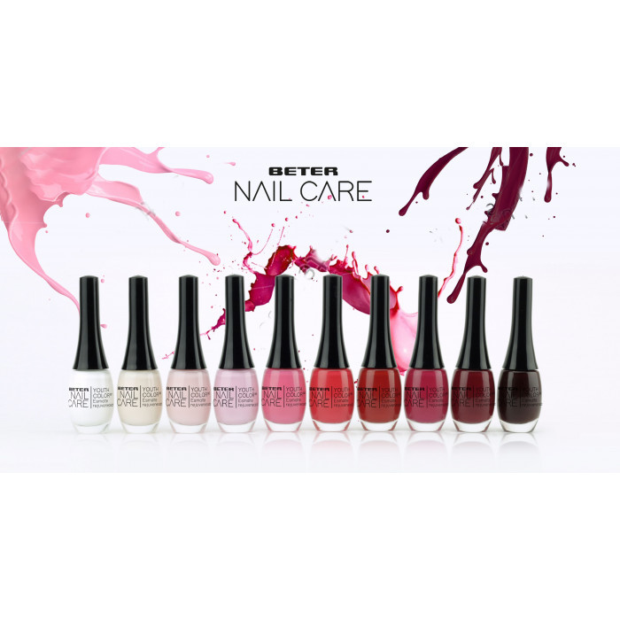 BETER NAIL CARE YOUTH COLOR 069 RED SCARLET. ESMALTE REJUVENECEDOR