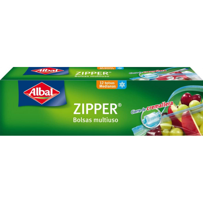 ALBAL BOLSA ZIPPER 1 LTR.12 UN