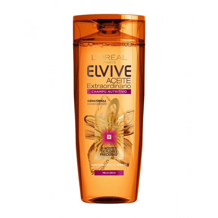 LOREAL PARIS ELVIVE ACEITE EXTRAORDINARIO CHAMPÚ NUTRITIVO PARA PELO SECO 370ML