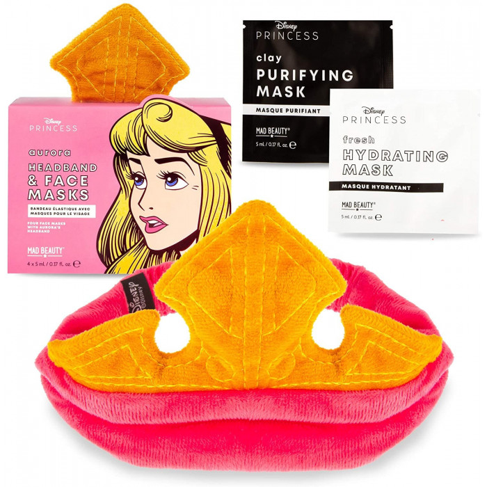 DISNEY POP PRINCESS FACE MASK & HEADBAND SET AURORA