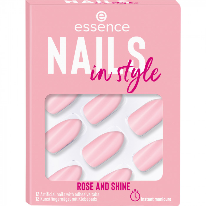 NAILS IN STYLE UÑAS ARTIFICIALES 14-ROSE AND SHINE 12 U