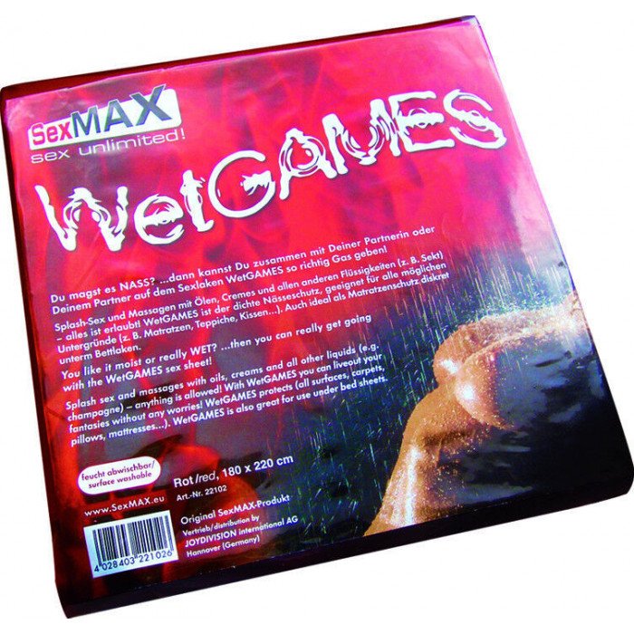SEXMAX - WETGAMES SEX-SHEET, 180 X 220 CM, ROJO