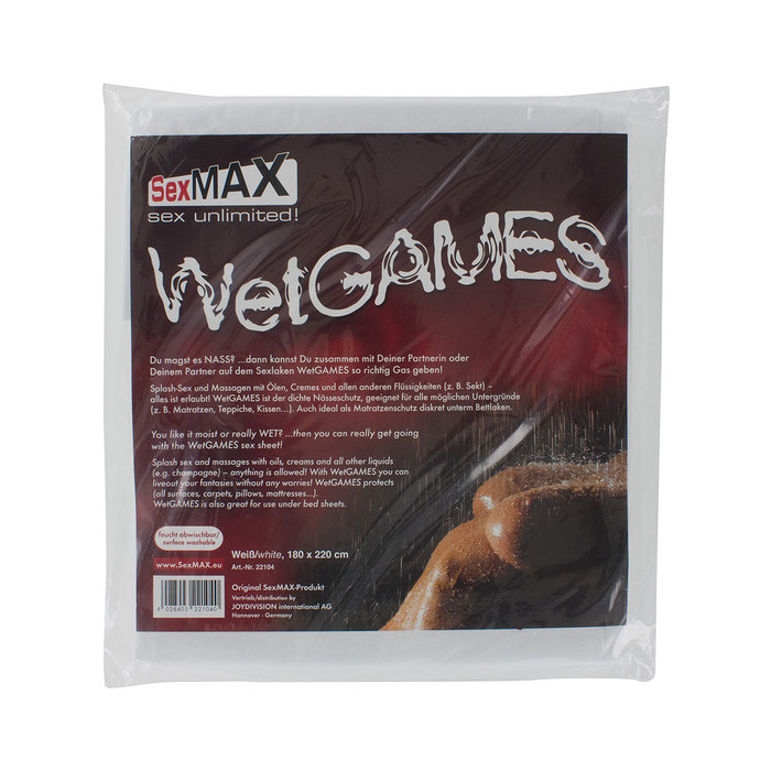 SEXMAX - WETGAMES SEX-SHEET, 180 X 220 CM, BLANCO