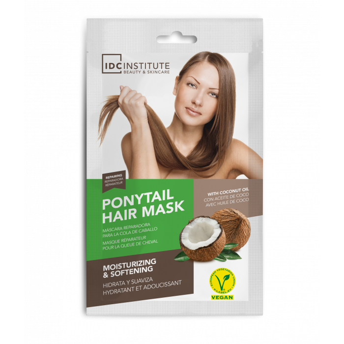 IDC INSTITUTE PONYTAIL HAIR MASK WITH COCONUT OIL 18G MOISTURIZING & SOFTENING