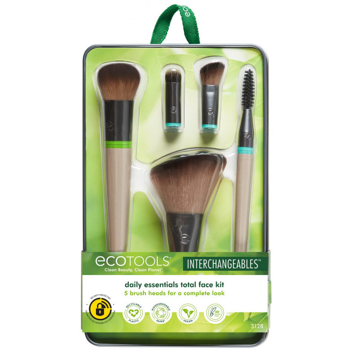 DAILY ESSENTIALS TOTAL FACE FIT - INTERCAMBIABLES: SET BROCHAS ROSTRO ECOTOOLS