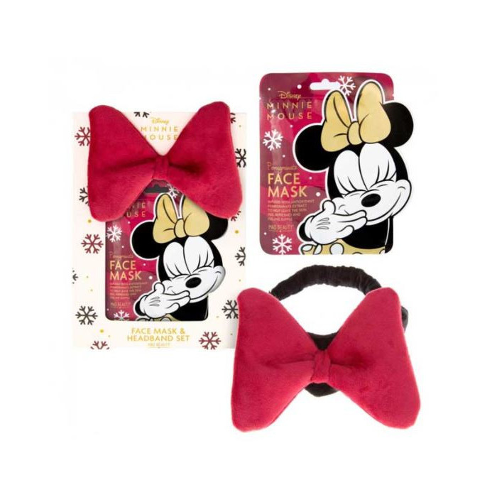 CONJUNTO DE DIADEMA Y MÁSCARA FACIAL MICKEY/MINNIE BORGOÑA