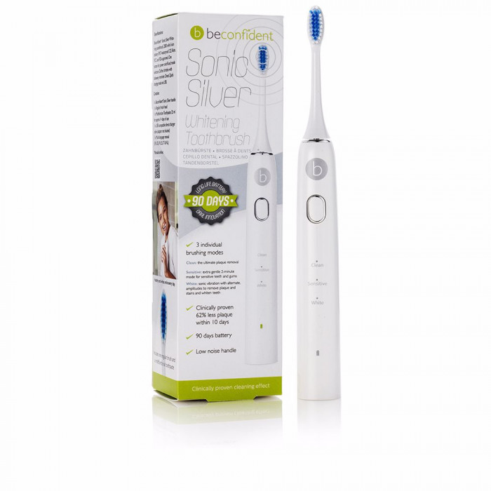 SONIC SILVER ELECTRIC WHITENING TOOTHBRUSH WHITE/SILVER