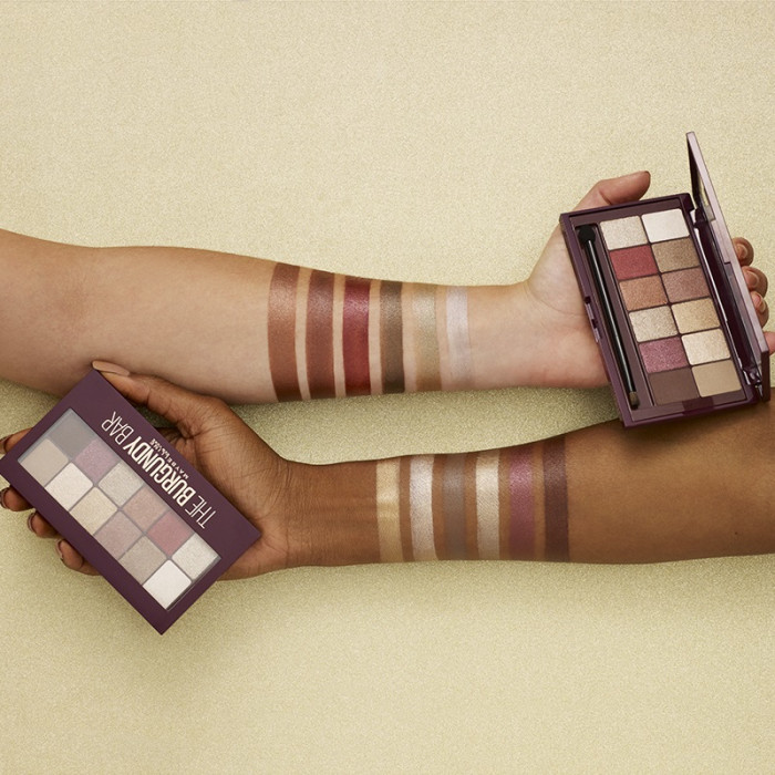 MAYBELLINE THE BURGUNDY BAR PALETA DE SOMBRAS DE OJOS 12 SOMBRAS COLORES NUDE Y GRANATES- 9,6 G