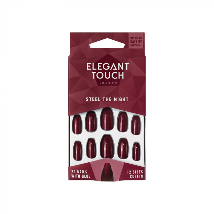 ET TREND NAILS - STEEL THE NIGHT (RED/SQUALETTO) ELEGANT TOUCH