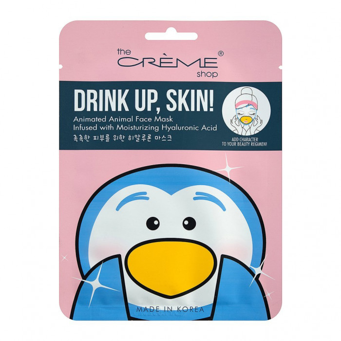 DRINK UP, SKIN! PENGUIN FACE MASK - INFUSED WITH HYARULONIC ACID
