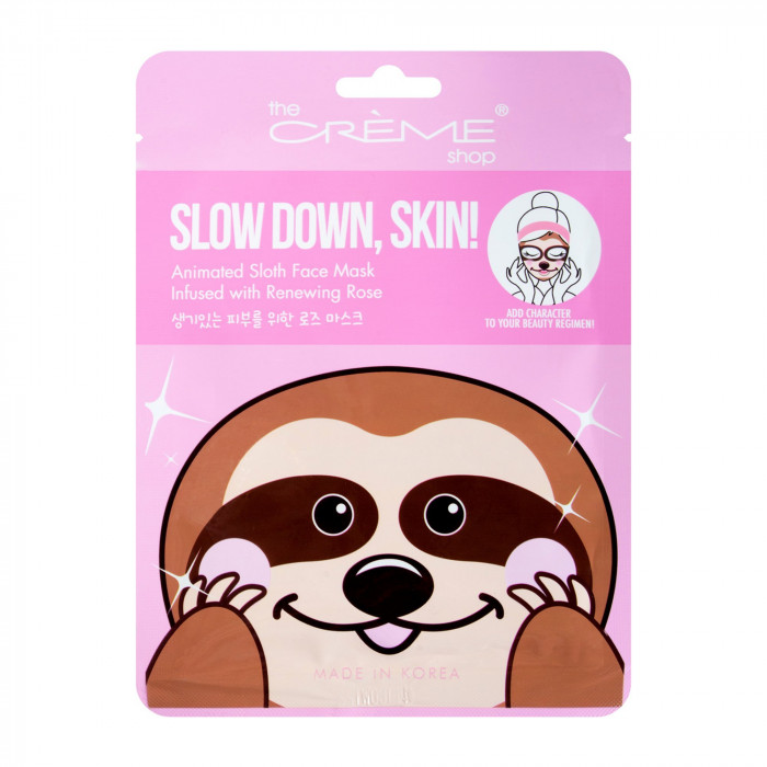 SLOW DOWN, SKIN! ANIMATED SLOTH FACE MASK