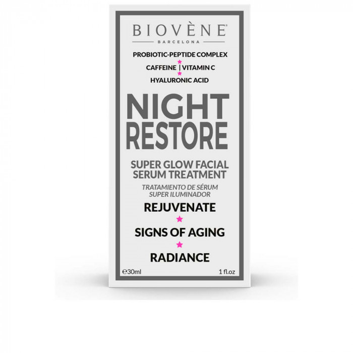NIGHT RESTORE SUPER GLOW FACIAL SERUM TREATMENT 30 ML